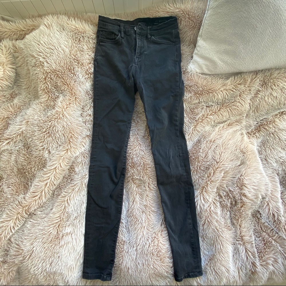 AllSaints Black Mid Rise Jeans